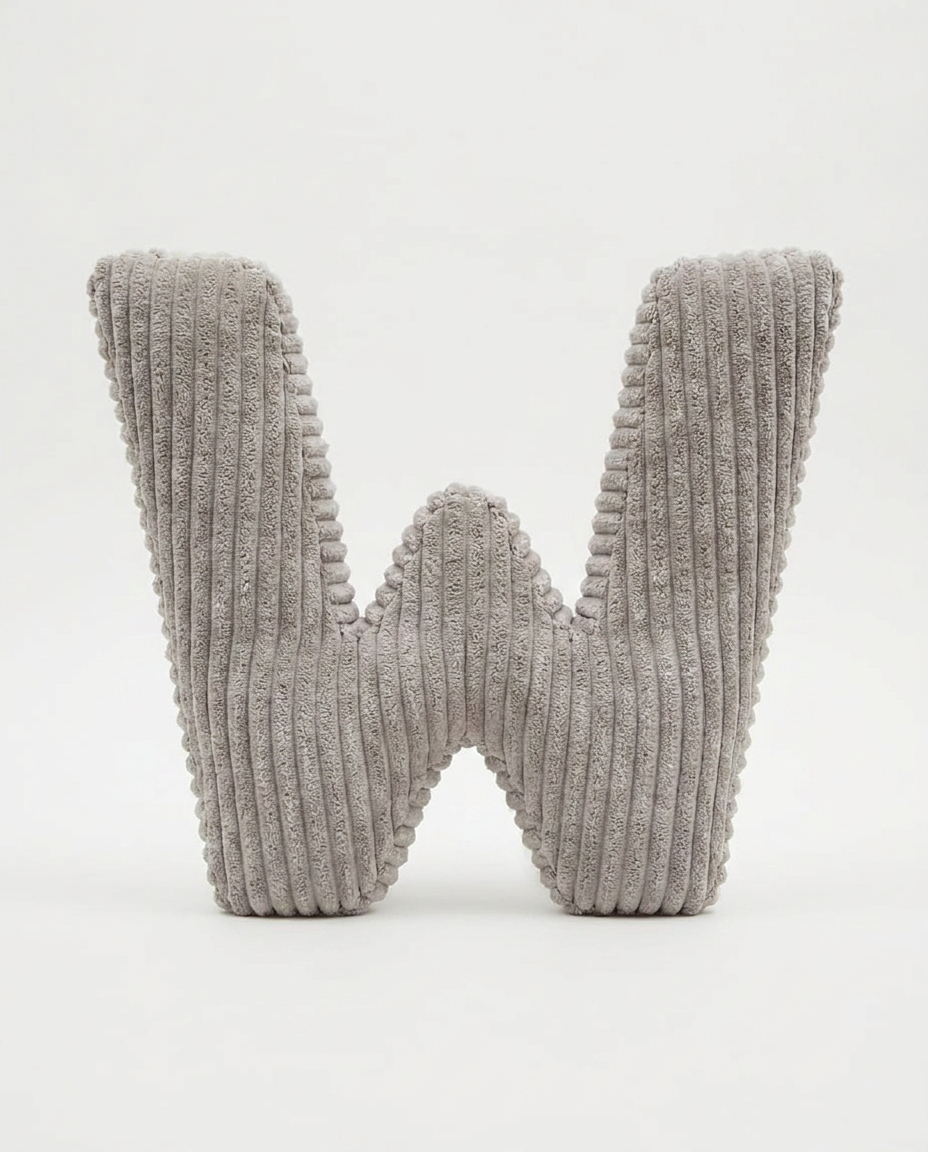 Design Buchstaben-Kissen "W"