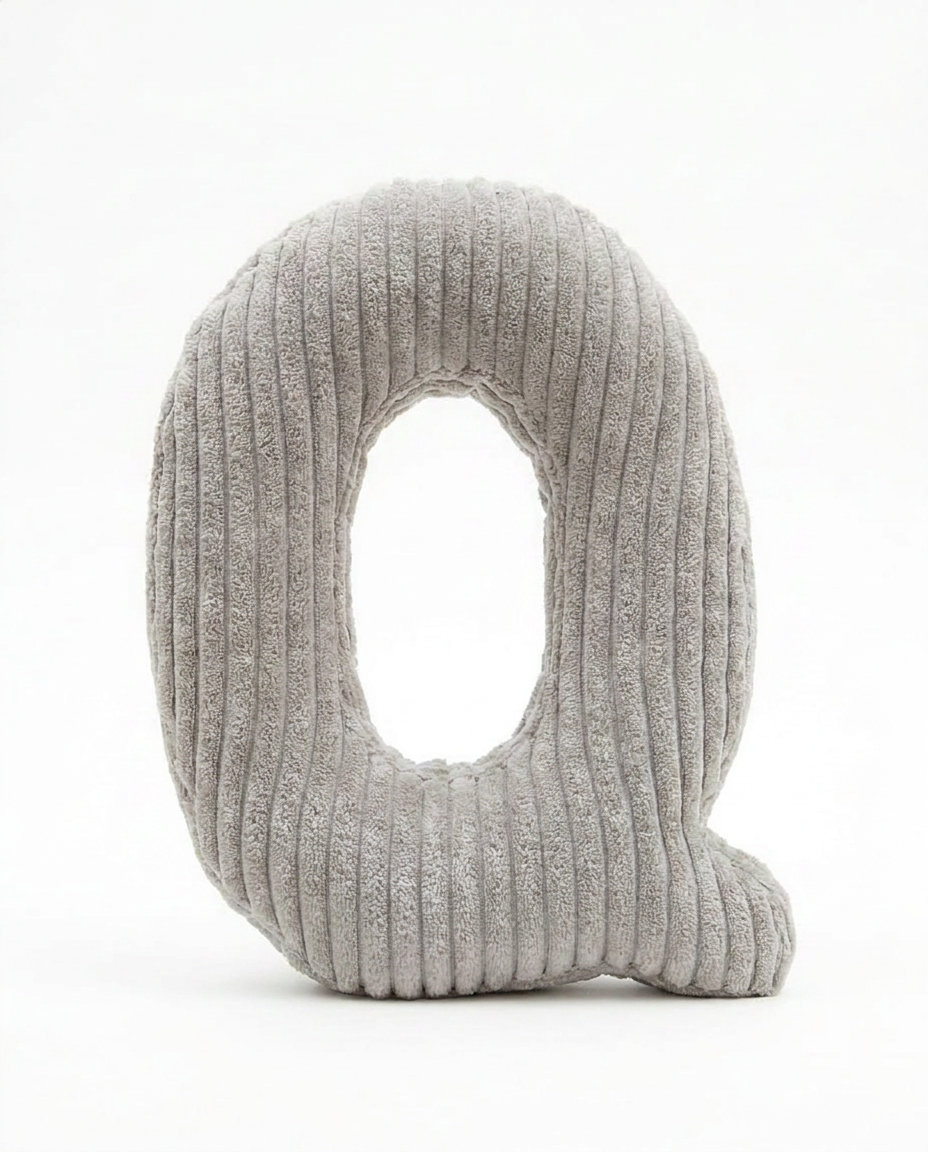 Design Buchstaben-Kissen "Q"